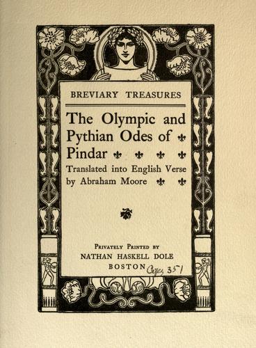 The Olympian and Pythian odes