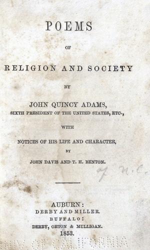 Poems of religion and society