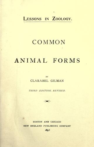 Common animal forms by Clarabel Gilman cover
