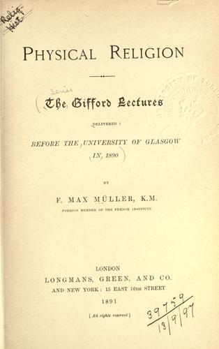 Physical religion by F. Max Müller cover