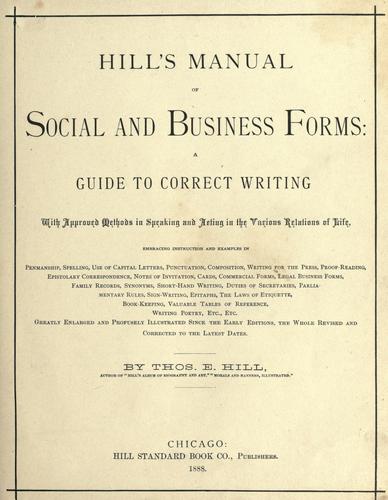 Manual of social and business forms