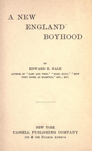 A New England boyhood