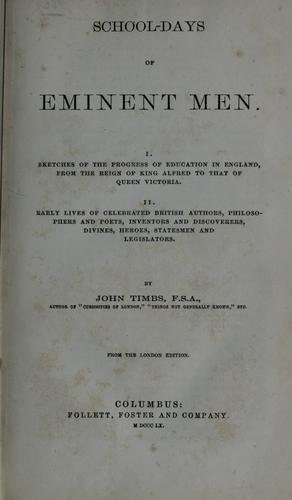 School-days of eminent men