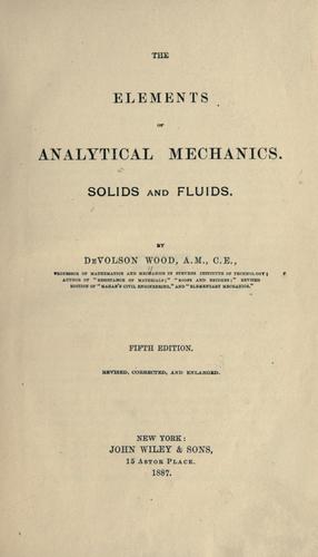 The elements of analytical mechanics
