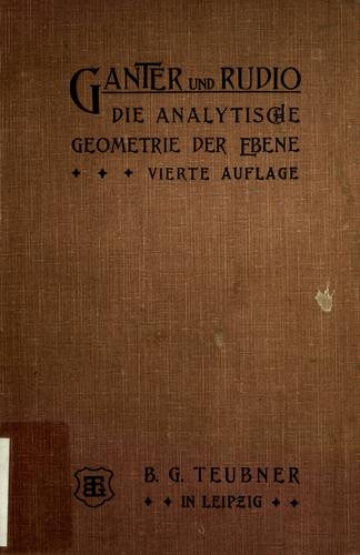 Die Elemente der analytischen Geometrie