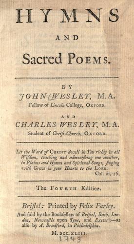 Hymns and sacred poems