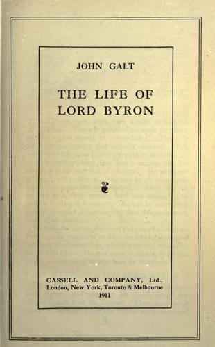 The life of Lord Byron