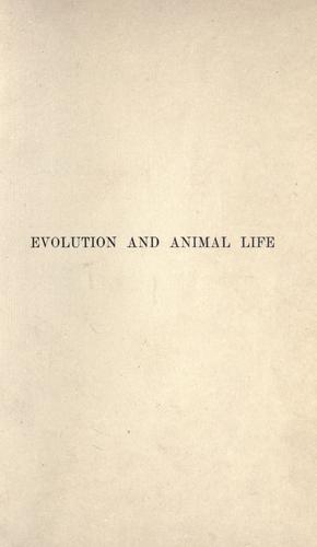 Evolution and animal life