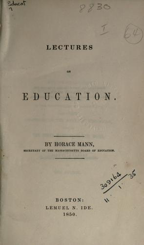 Lectures on education
