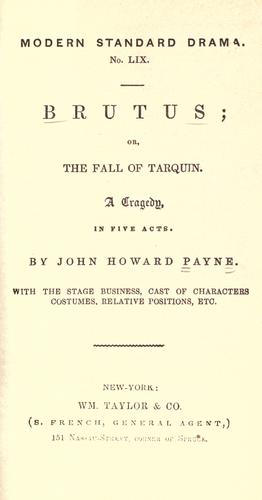 Brutus, or, The fall of Tarquin