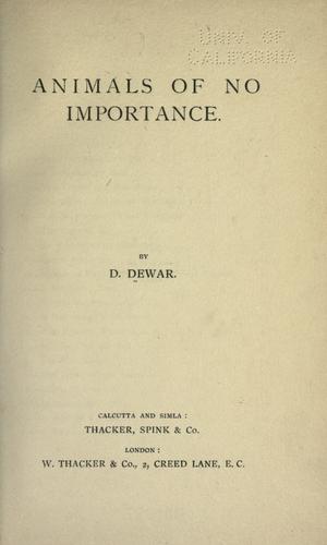 Animals of no importance