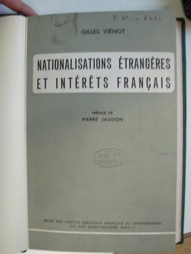 Nationalisations étrangères et intérêts français