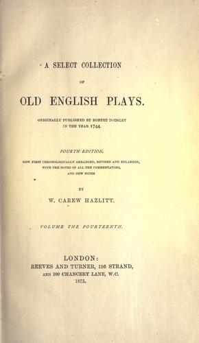 Select Collection of Old English Plays