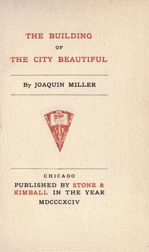 The  building of the city beautiful