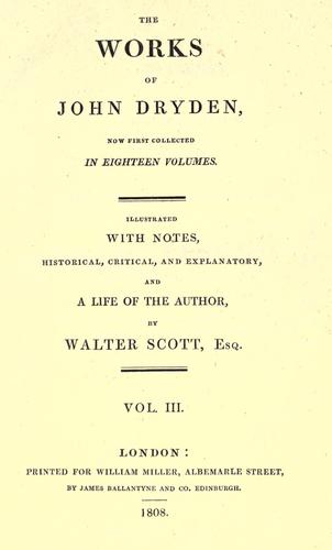 The works of John Dryden