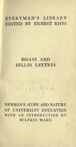 On the scope and nature of university education