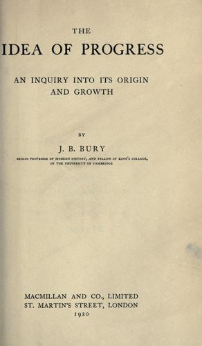 The  idea of progress