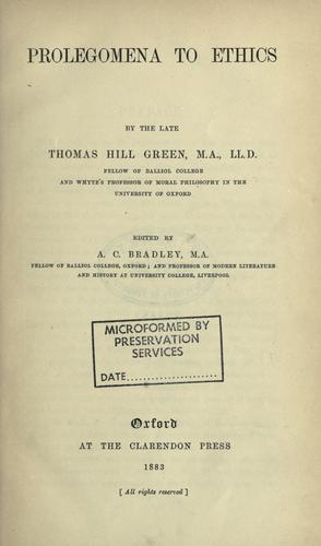 Prolegomena to ethics