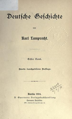 Deutsche Geschichte by Karl Lamprecht cover