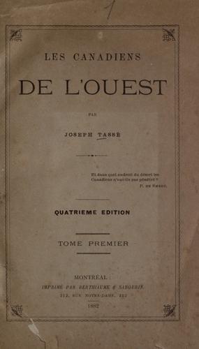 Les Canadiens de l'Ouest by Joseph Tassé cover