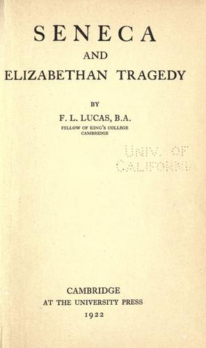 Seneca and Elizabethan tragedy
