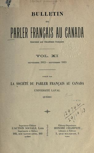 Le parler français by Association canadienne des éducateurs de langue française. 13. congrès, Rimouski, Que., 1960 cover