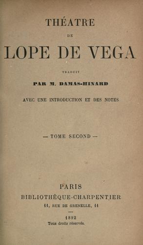 Théâtre de Lope de Vega by Lope de Vega cover