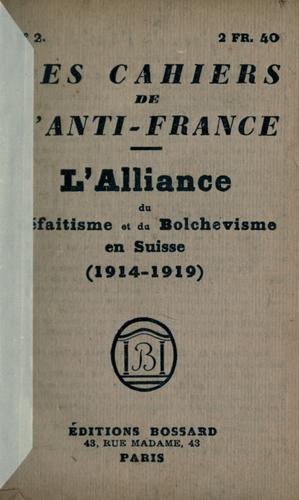 Les cahiers de l'anti-France by Jean Maxe cover