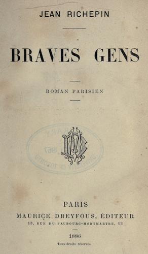 Braves gens by Jean Richepin cover