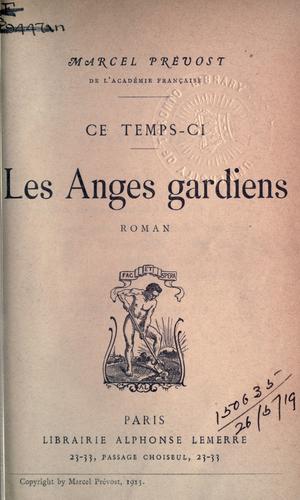 Les anges gardiens by Marcel Prévost cover