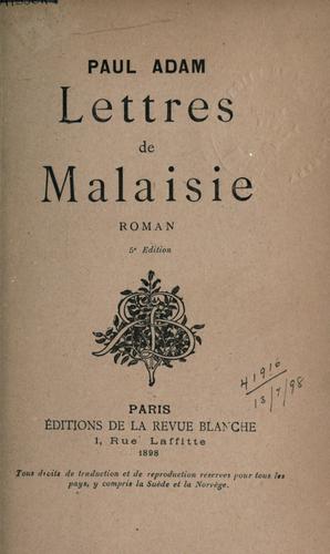 Lettres de Malaisie