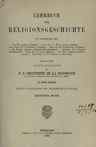 Lehrbuch der Religionsgeschichte