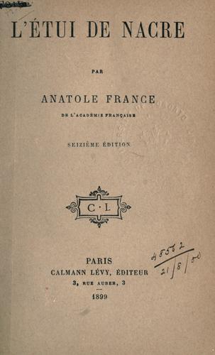 L' étui de nacre by Anatole France cover