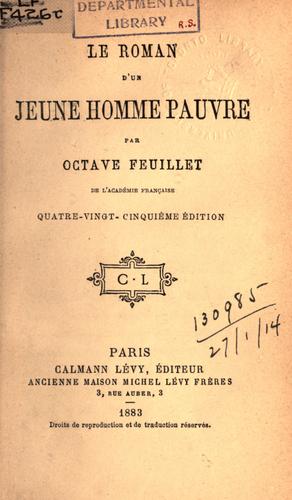 Le roman d'un jeune homme pauvre by Feuillet, Octave cover