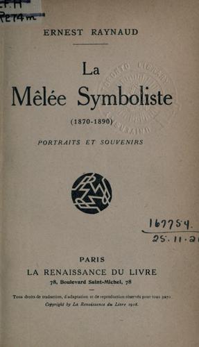 La mêlée symboliste by Ernest Raynaud cover
