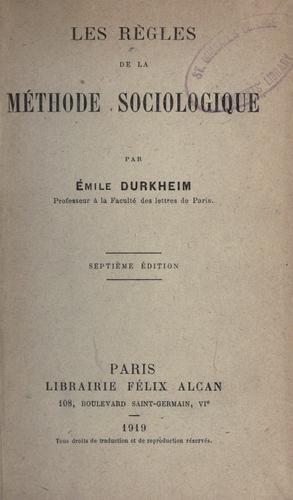 Les règles de la méthode sociologique