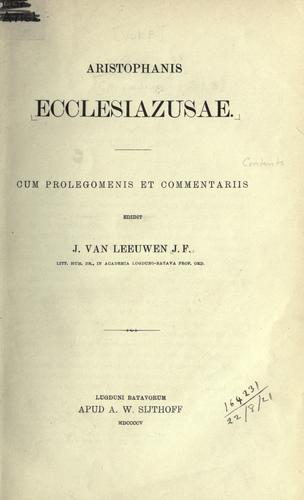 Ecclesiazusae