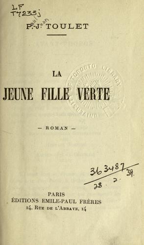 La jeune fille verte by Paul Jean Toulet cover