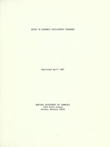 Guide to economic development programs