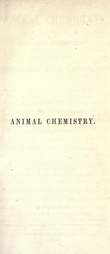 Animal chemistry