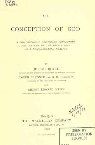 The Conception Of God