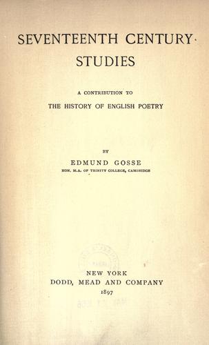 Seventeenth century studies