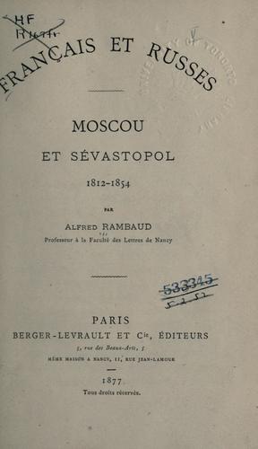Franc̜ais et Russes by Alfred Rambaud cover
