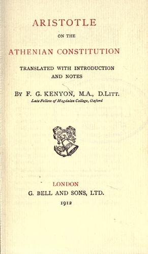 The Athenian constitution