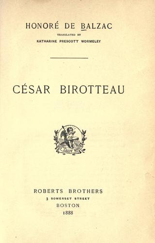 Histoire de la grandeur et de la décadence de César Birotteau