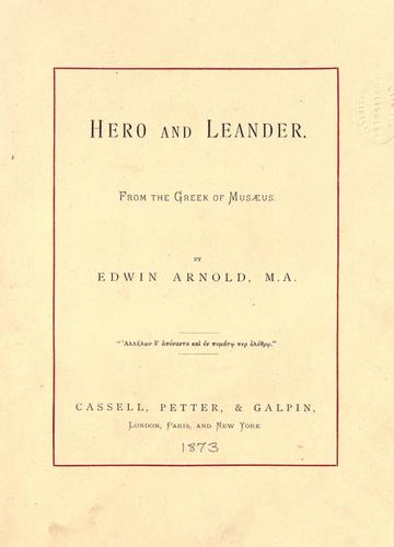 Hero and Leander