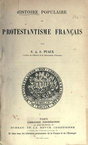 Histoire populaire du protestantisme français by N. A. F. Puaux cover