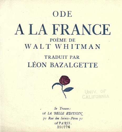 Ode a la France