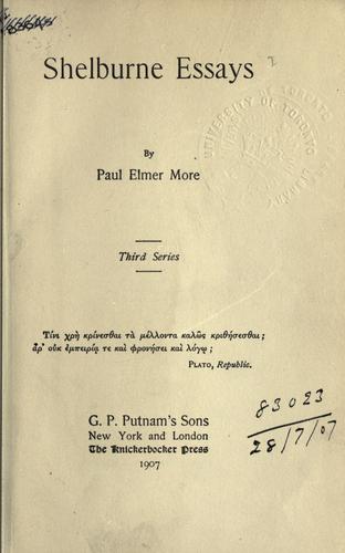 Shelburne essays