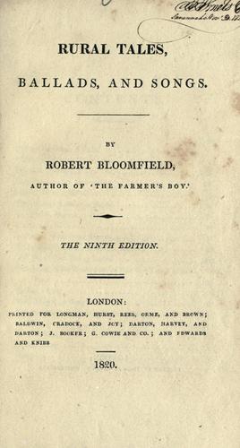 Rural tales, ballads, and songs